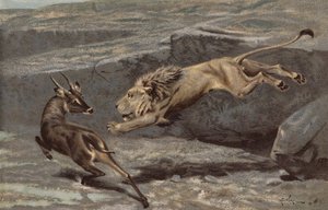 Et natligt angreb (chromolitho)