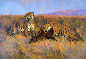 Tigers at Kill (olie på lærred)