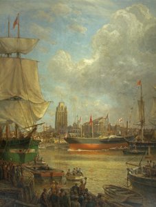 Lanceringen af Great Western i 1837 af Arthur Wilde Parsons