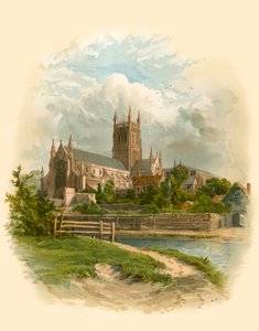 Worcester Cathedral, North East af Arthur Wilde Parsons