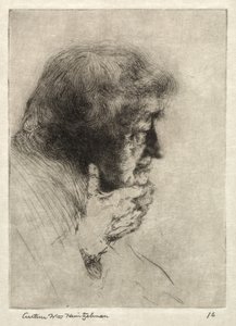 Gammel mand tænker af Arthur William Heintzelman