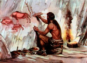 Et Homo Sapiens-maleri i en hule, fra 