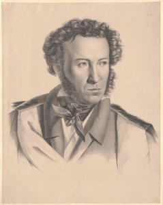 Alexander Sergeyevich Pushkin (print) af Artist Unknown