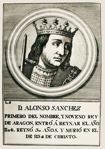 Alfonso I, "Krigeren" (1073-1134). Konge af Aragonien og Navarra (1104-1134). af Artist Unknown