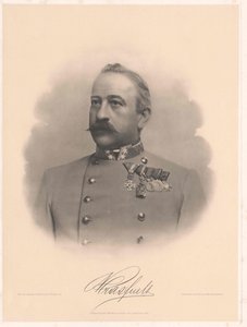 Ambros Ritter von Mras (print) af Artist Unknown