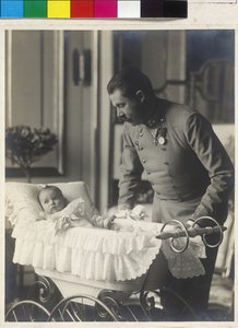 Ærkehertug Franz Ferdinand med sin søn Maximilian af Artist Unknown