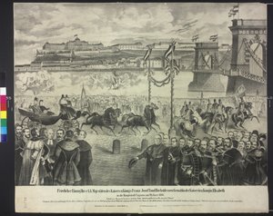 Kejserparrets ankomst til hoflageret i Budapest den 29. januar 1866 af Artist Unknown