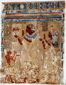 Kunst Egypten: ferie kostumer. Kollegiesimile fra Nefer-Hoteps grav i Theben af Artist Unknown