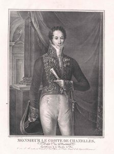 Augustin-Jean-Baptiste-Louis-Marie Comte Chazelles af Artist Unknown