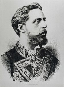 CARLOS VII, Carlos Maria de los Dolores de Borbon y Austria-Este (1848-1909). Carlist-prætendent til Spaniens trone som Carlos VII. I Spanien. Carlisme. Karl VII, carlistisk tronprætendent. Udgivet i "La ilustracion Espanola y Americana". Graveret af Artist Unknown