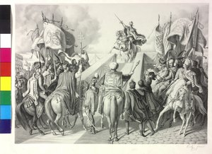Kroning af Ferdinand I af Østrig til konge af Ungarn i Bratislava den 28. september. september 1830 af Artist Unknown