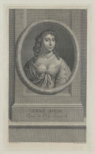 Hertuginden af York Anne Hyde (print) af Artist Unknown