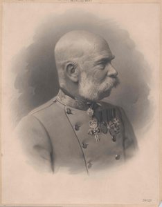 Kejser af Østrig Franz Joseph I (print) af Artist Unknown