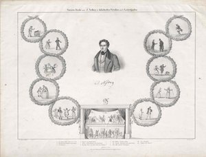 Johann Nestroy (print) af Artist Unknown