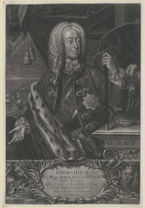Konge af England kurfyrste af Hannover George II af Artist Unknown