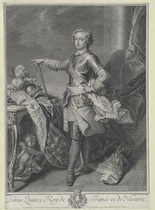 Kongen af Frankrig Louis XV af Artist Unknown
