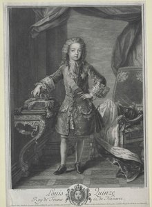 Kongen af Frankrig Louis XV af Artist Unknown