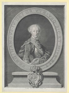 Kongen af de to Sicilier Ferdinand I af Artist Unknown
