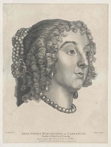 Lady Anna Sophia Herbert af Artist Unknown