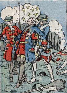 Louis Joseph Marquis de Montcalm døde (1712-1759) som leder af franske tropper i Canada, før Quebec af Artist Unknown