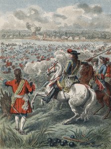 Ludvig XIV i Holland - Passage af Rhinen (tryk) af Artist Unknown