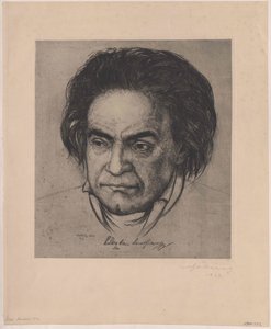Ludwig van Beethoven (tryk) af Artist Unknown
