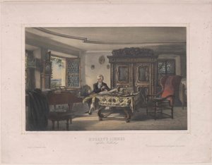 Mozart i gang med at komponere af Artist Unknown