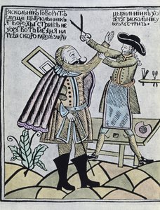 Peter I "den store" (farvestik) af Artist Unknown