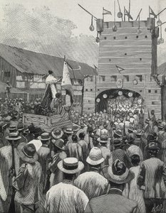 Filippinerne (1899). Protest i Manila. (gravering) af Artist Unknown
