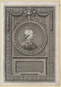 Pave Pius VI (print) af Artist Unknown