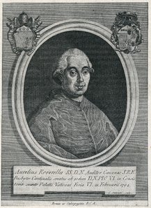 Portræt af Aurelio Roverella (1748 -1812), italiensk kardinal fra det 18. århundrede. af Artist Unknown