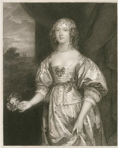 Portræt af Elizabeth Cecil (kobberstik) af Artist Unknown