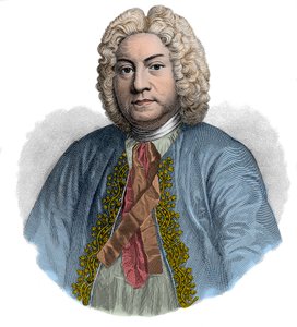 Portræt af FRANCOIS COUPERIN engelsk komponist og organist (kobberstik)