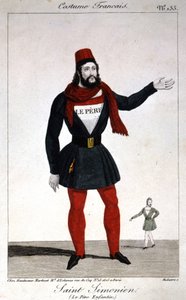 Portræt af fader Enfantin (eller Prosper Enfantin) (1796-1864), Saint Simonien. af Artist Unknown