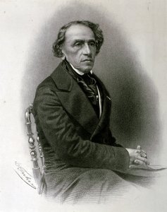 Portræt af Giacomo Mayerbeer (radering) af Artist Unknown