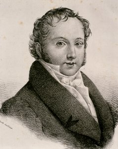 Portræt af Gioachino Antonio Rossini (radering) af Artist Unknown