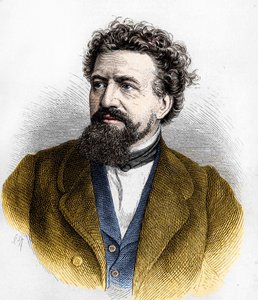 Portræt af Hermann von Lingg . af Artist Unknown