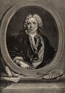 Portræt af den franske maler Louis Galloche af Artist Unknown