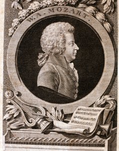 Portræt af Wolfgang Amadeus Mozart (radering) af Artist Unknown
