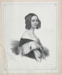 Prinsesse af Baden Marie (print) af Artist Unknown