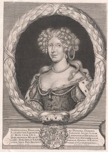 Prinsesse af Braunschweig-Wolfenbüttel Elisabeth Eleanor (print) af Artist Unknown