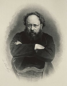 Proudhon, Pierre-Joseph (1809-1865). Fransk socialistisk teoretiker og økonom. Litografi af Artist Unknown