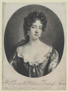 Dronning af England Anne (print) af Artist Unknown