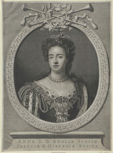 Dronning af England Anne (print) af Artist Unknown