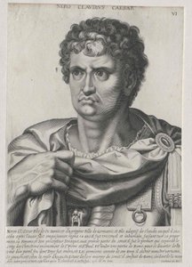 Den romerske kejser Nero (print) af Artist Unknown