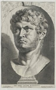 Den romerske kejser Nero (print) af Artist Unknown