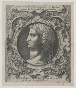 Den romerske kejser Nero (print) af Artist Unknown