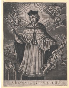 Sankt Johannes af Pomuk af Artist Unknown