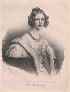 Theodolinde prinsesse Leuchtenberg af Artist Unknown