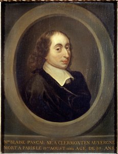 Portræt af Blaise Pascal (1623-1662) (olie på lærred) af Artist Unknown